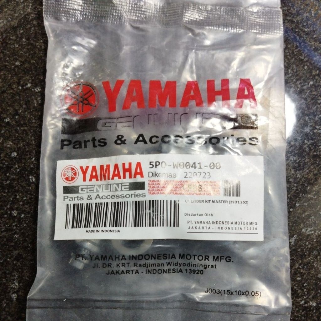 5p0 W0041 00 original YGP yamaha genuine Parts seal sil karet master rem depan cakram disk brake ori