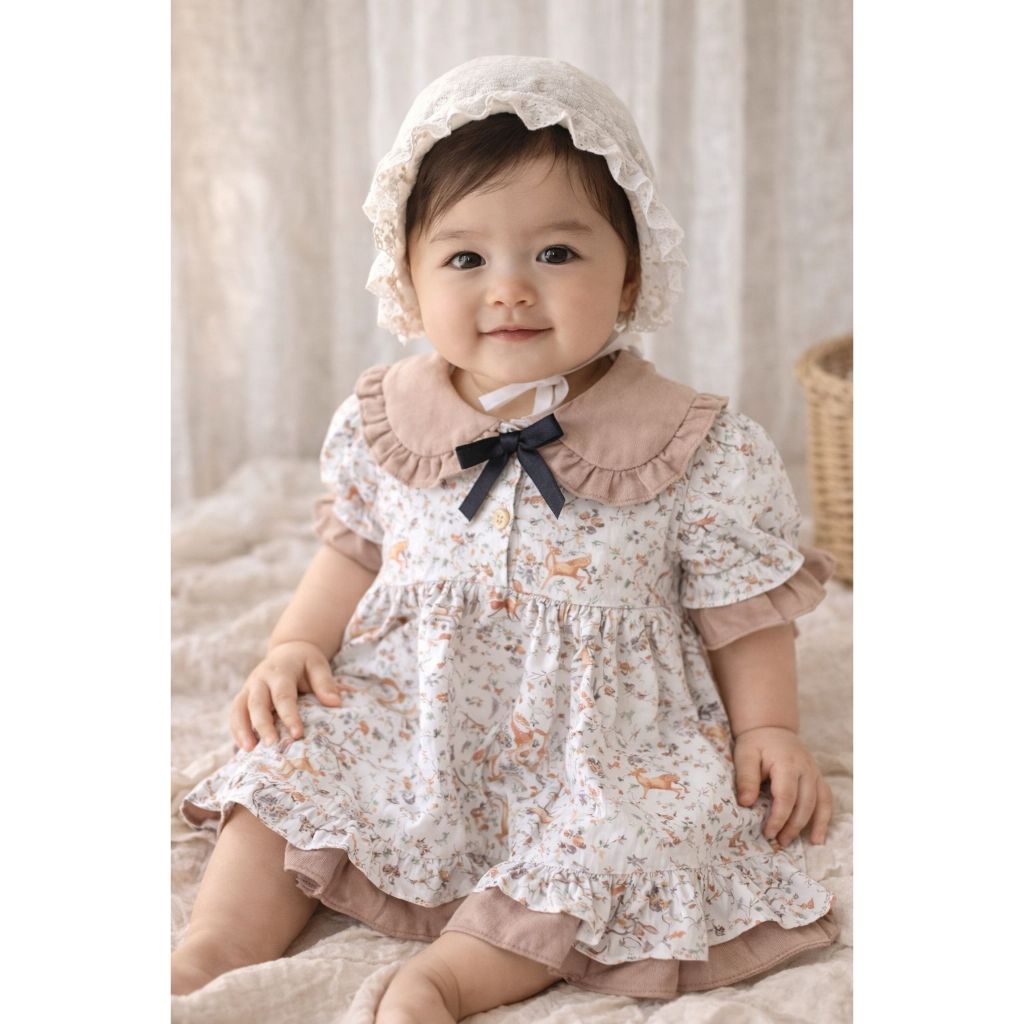 LittleMiu Dress Tunik Anak Perempuan Lengan Pendek