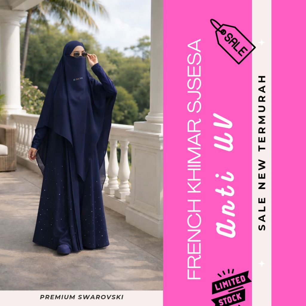 SALE AMBYAR French Khimar Instan Anti UV Sjsesa Ori ala Sisesa Clothing Khiban Bonavista Chadaree