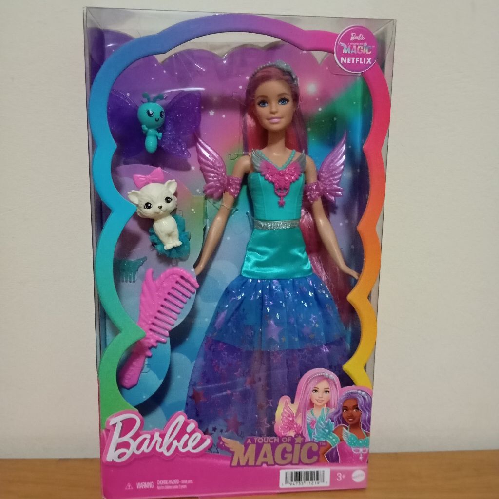 Barbie Doll A Touch of Magic Malibu Fairy Tale Peri Fairytale Wings Figure Boneka Peri Sayap Mattel 