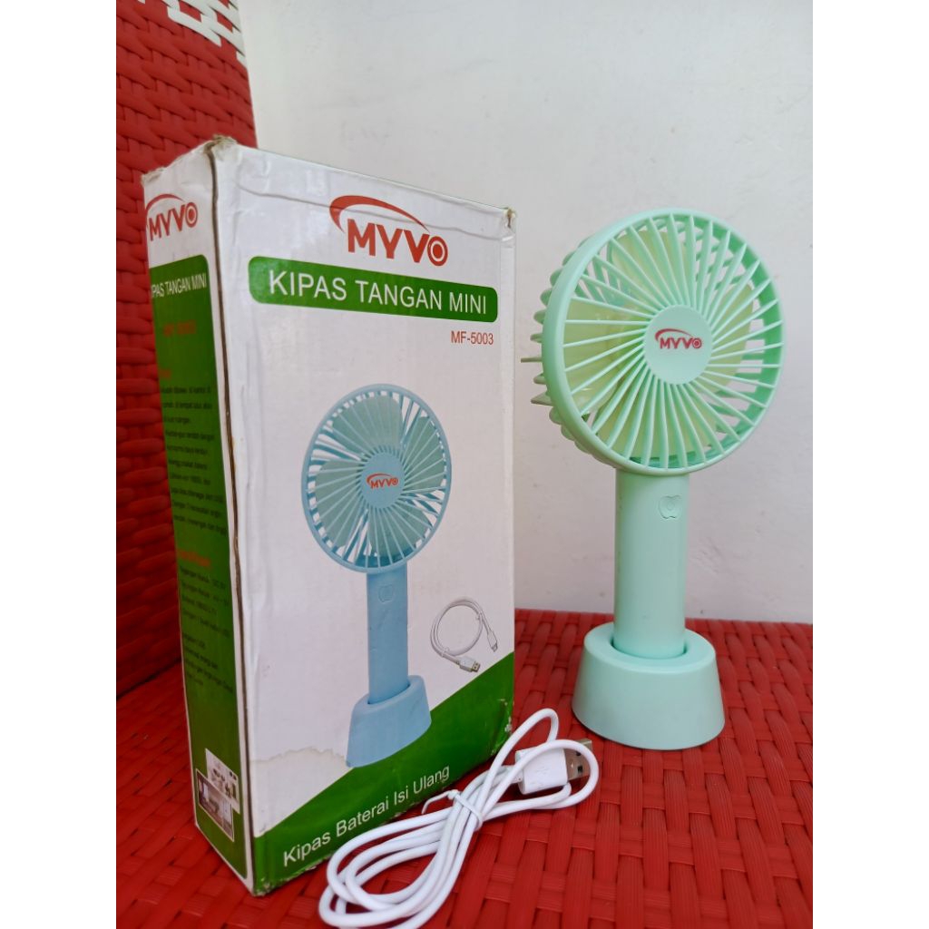 MYVO 5003 Kipas Angin Portable Charger USB speed 3 Angin Super kencang Cocok untuk dipakai sehari-ha