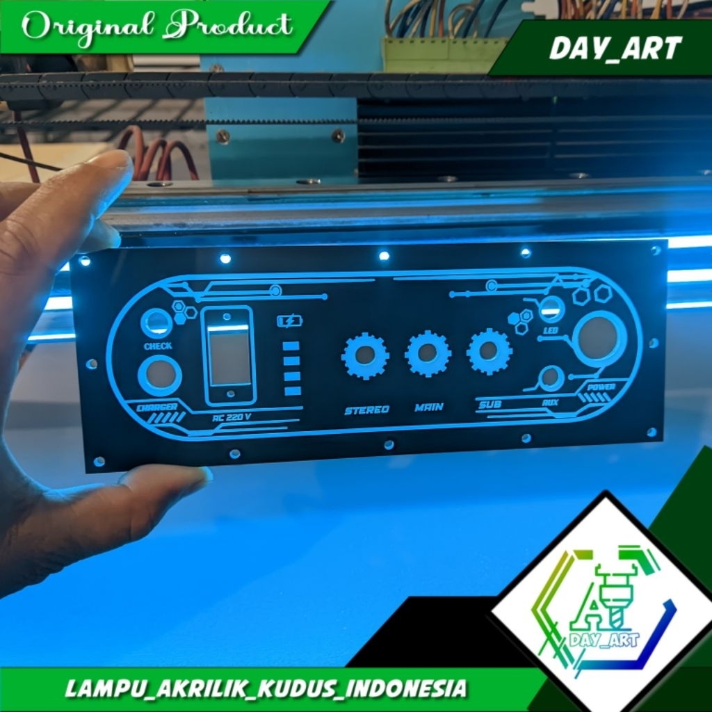 PANEL AUDIO AKRILIK TEMBUS LAMPU UNTUK ZK LT22 / ZK LT33