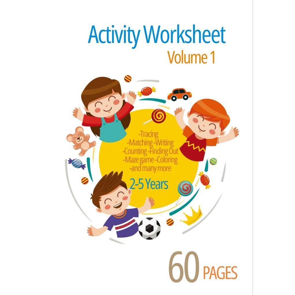 60 Lembar Worksheet Anak Usia 2 - 5 Tahun | TK PAUD | PDF Siap Cetak
