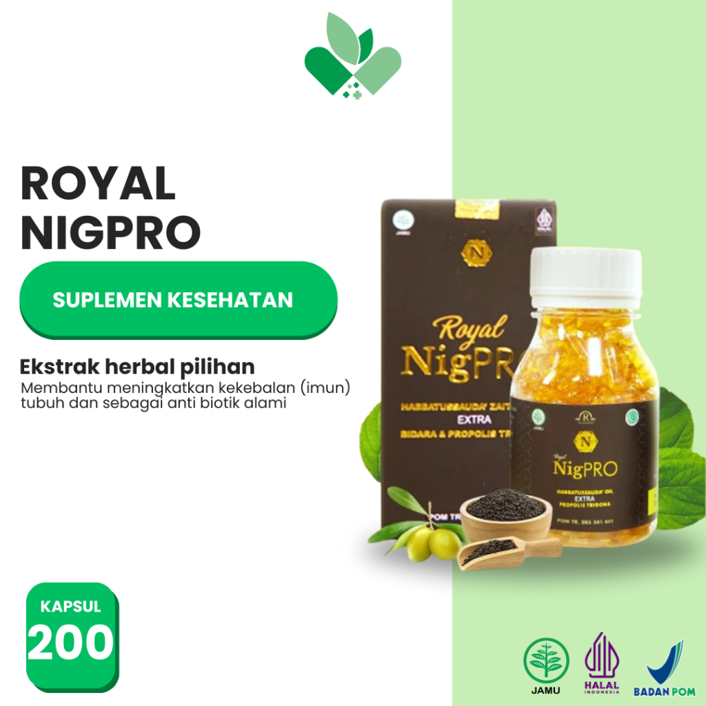 Royal Nigpro Habbatussauda premium extra propolis trigona meningkatkan imun tubuh multi khasiat