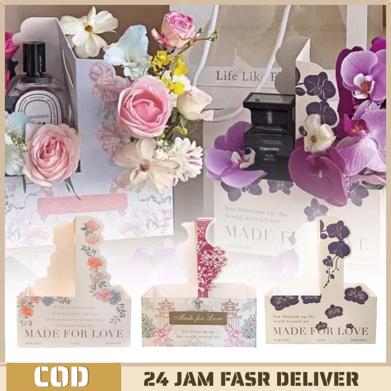 Isi5/1set Box Buket Bunga Kotak Buket Box Bunga Kotak Kotak Untuk Bunga