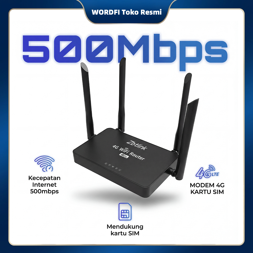 Toko Resmi WORDFI Modem 4G/5G Kartu SIM WiFi Dikirim dari Jakarta