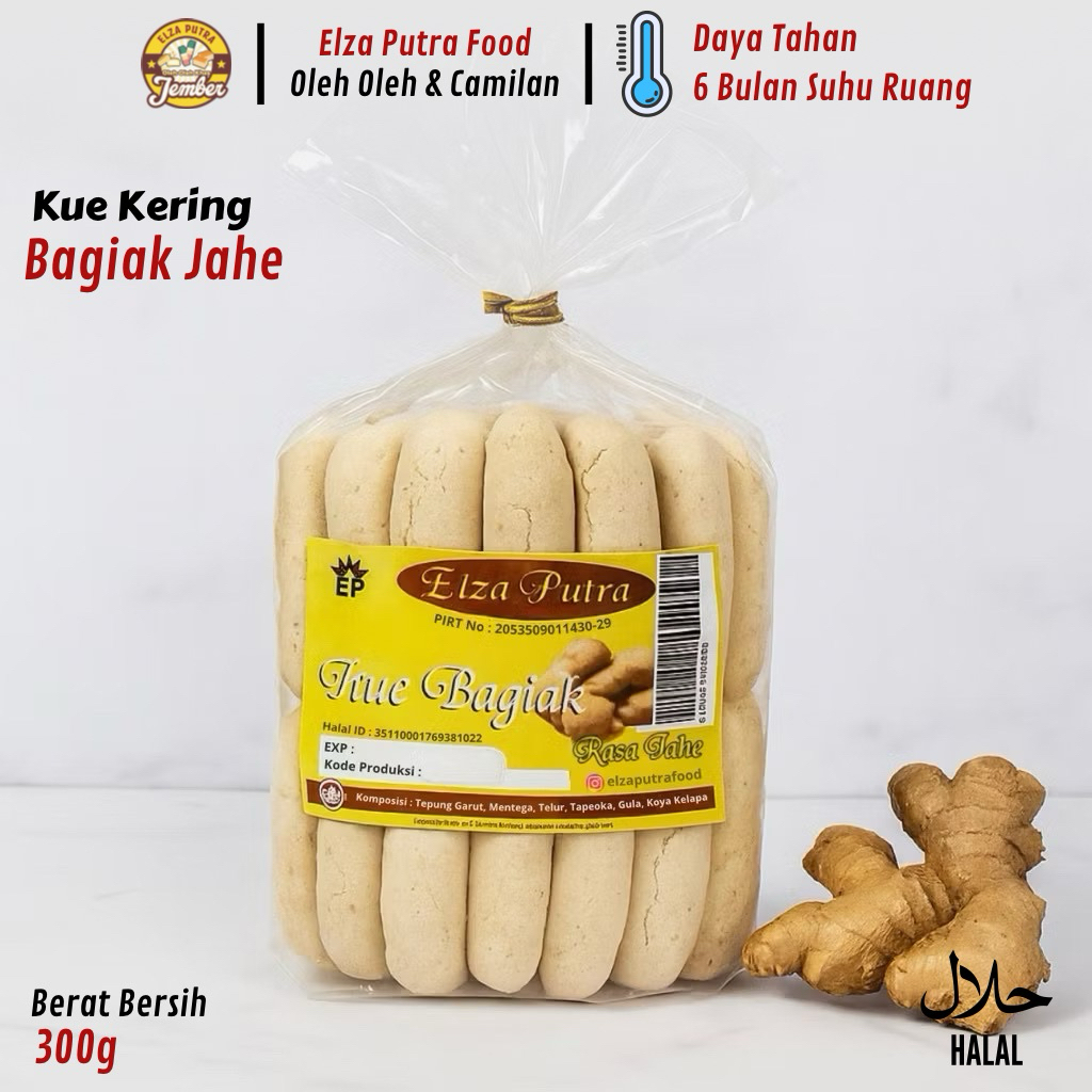 Kue Bagiak Rasa Jahe Khas Banyuwangi Netto 300 gram