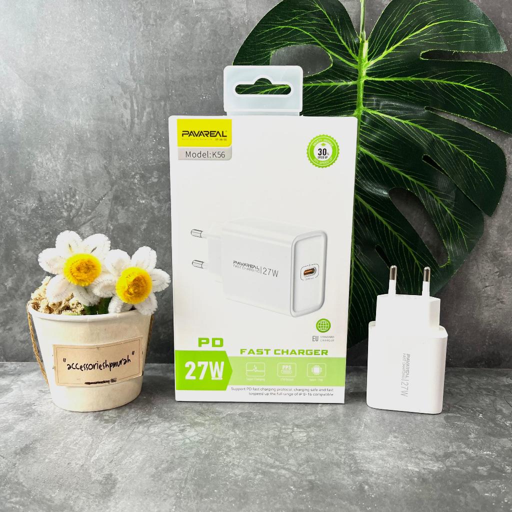BATOK CHARGER PAVAREAL K56 USB C PD 27W / adaptor charger usb c