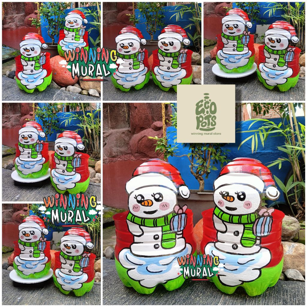 Prakarya pot galon le minerale tema natal ukuran 15 liter