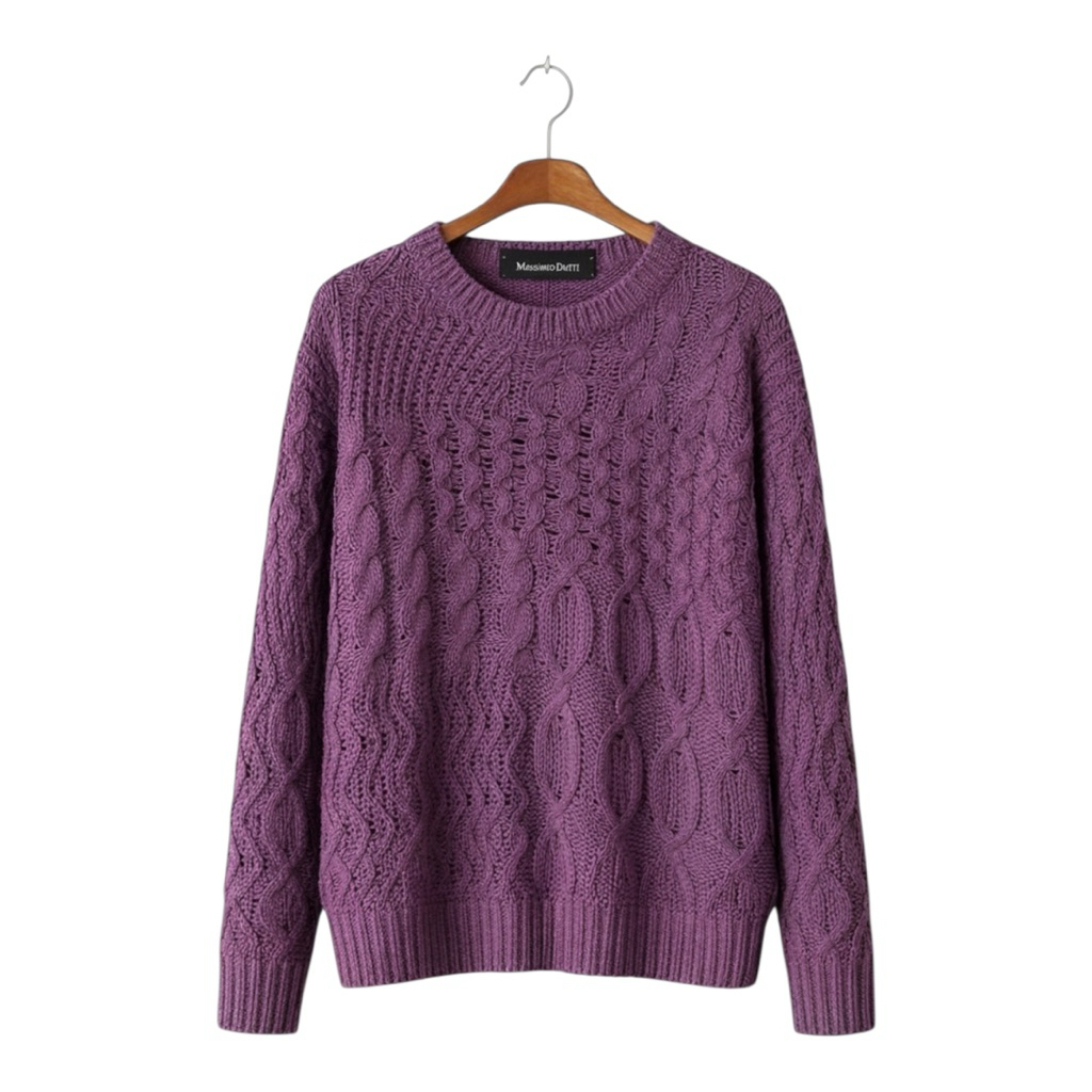 (Woman) Sweater Cable Knit Massimo Dutti
