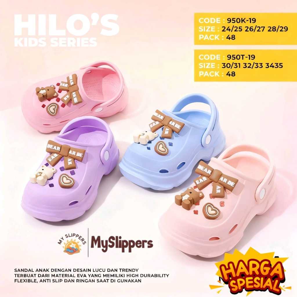 Sandal wanita terbaru pita beruang kekinian anak umur 3th ke atas