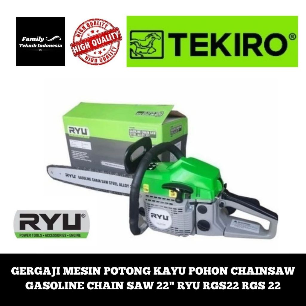 Ryu Mesin Chainsaw / Mesin Potong Gergaji Kayu 22 Inch Chain Saw RGS 22" ( 100% Asli Ori ) Japan Qua