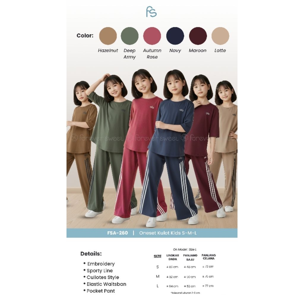 Forever sweet oneset anak kids Setelan baju tidur anak