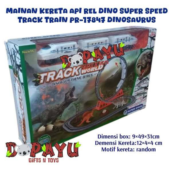 DOPAYU Mainan Trek Kereta Dino DINOSAUR TRACK TRAIN WORLD PR17847