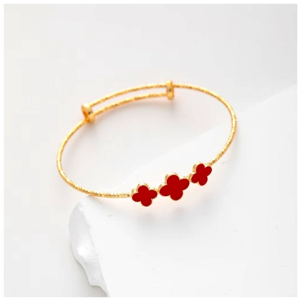 Gelang wanita clover gelang wanita Korean style gelang bangle