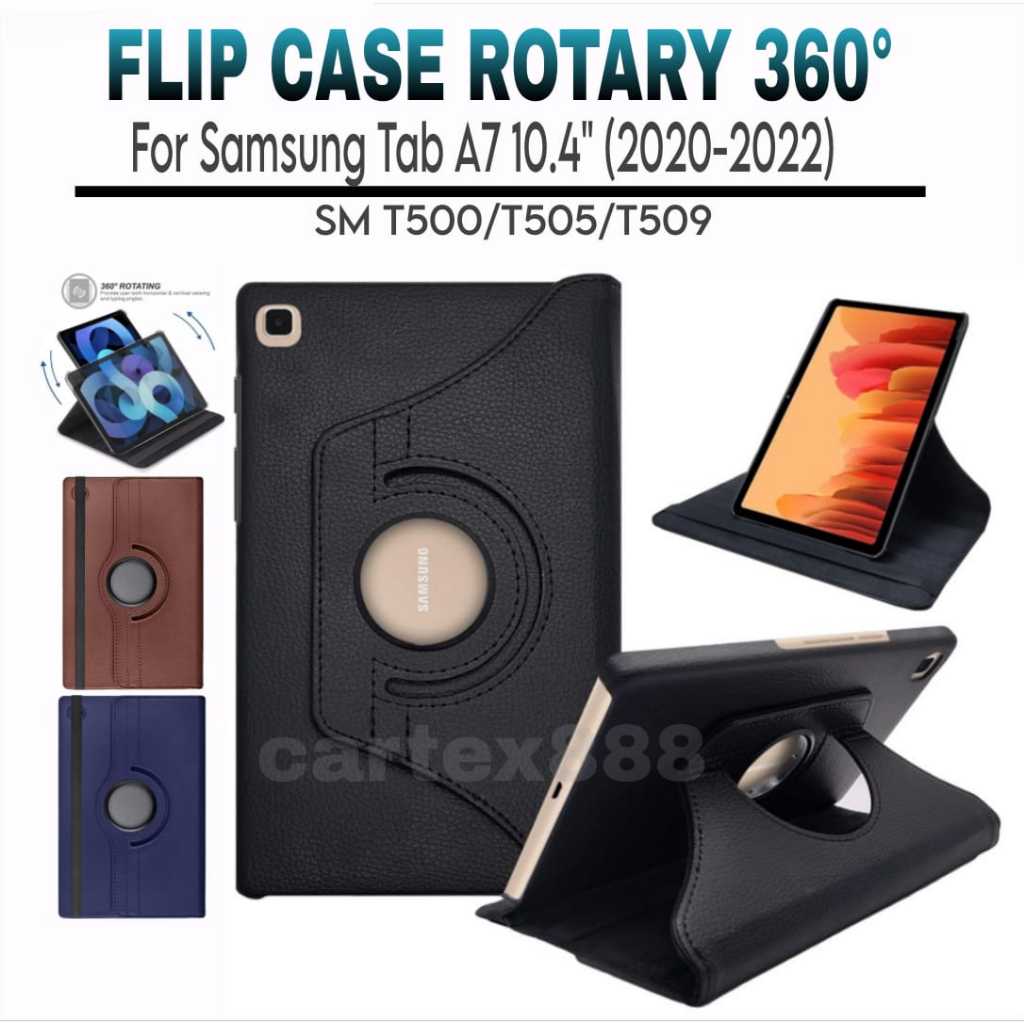 Case Rotary Samsung Tab A7 10.4"inch 2020 LTE T500 T505 T505N T507 / case samsung tab a7 / casing sa