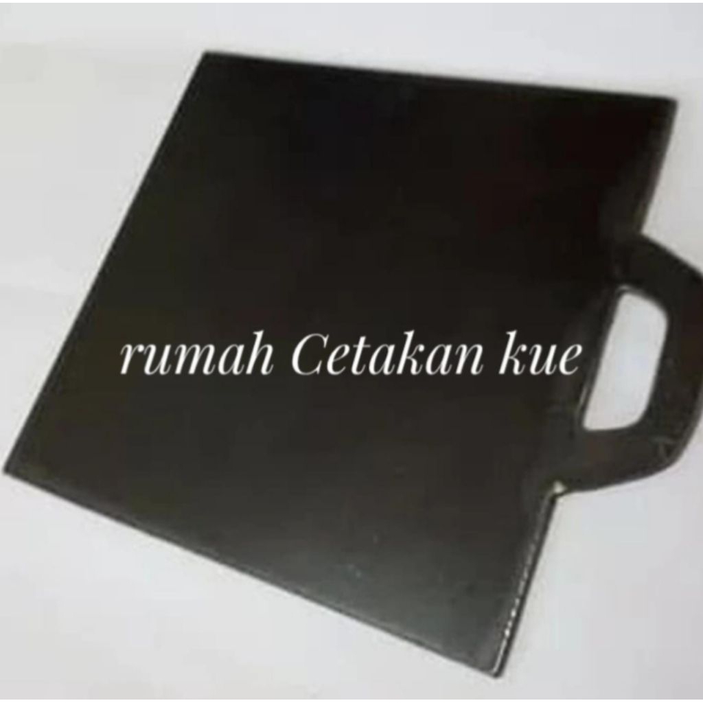 wajan persegi plat baja / alat panggangan roti, sosis burger / UK 30 cm