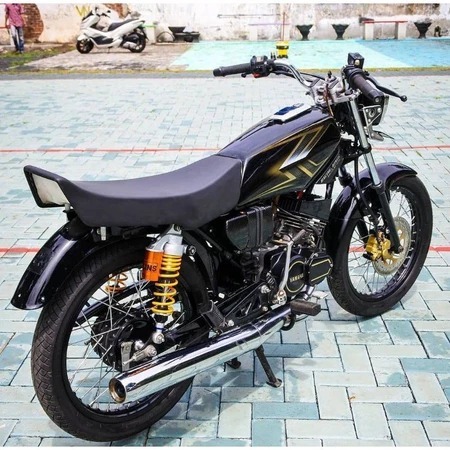 JOK RX KING PERAHU EXTREME KULIT HITAM POLOS -Jok rx king perahu extreme coak-jok king perahu-jok ki