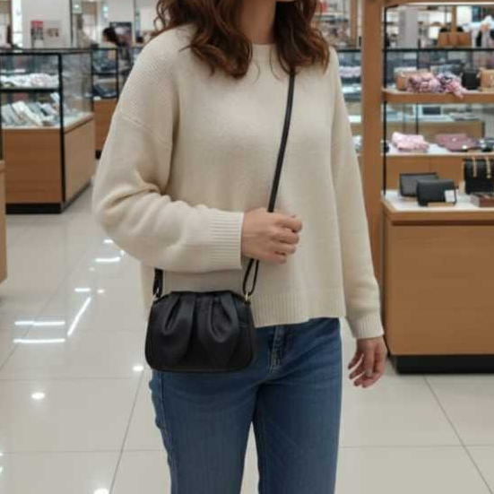 AMANDA Tas Selempang Wanita Mini Model Telinga Kelinci Muat HP Dompet Lipat PX18 LX6 TX13 cm Desain 