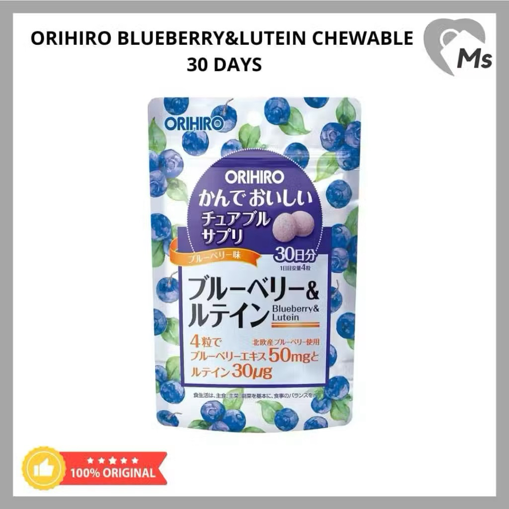 Blueberry dan Lutein Vitamin Mata Jepang Chewable