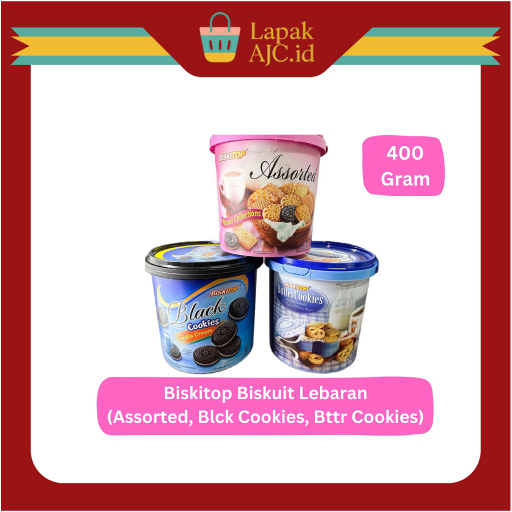 Biskitop Biskuit Assorted (Assorted Collection, Black Cookies, Butter Cookies) Murah Coklat Festive