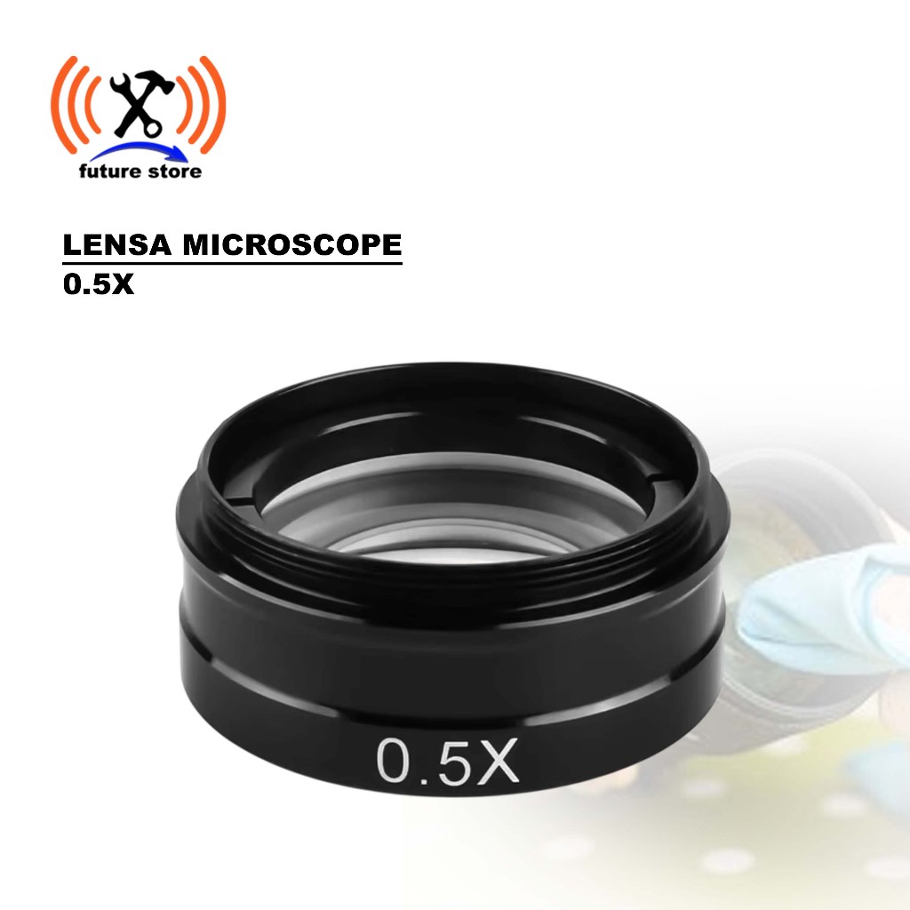 LENSA ADAPTER MIKROSKOP DIGITAL 0.5X C-MOUNT CTV CAMERA ORIGINAL - LENSA BARLOW KAMERA MIKROSKOP 0.5