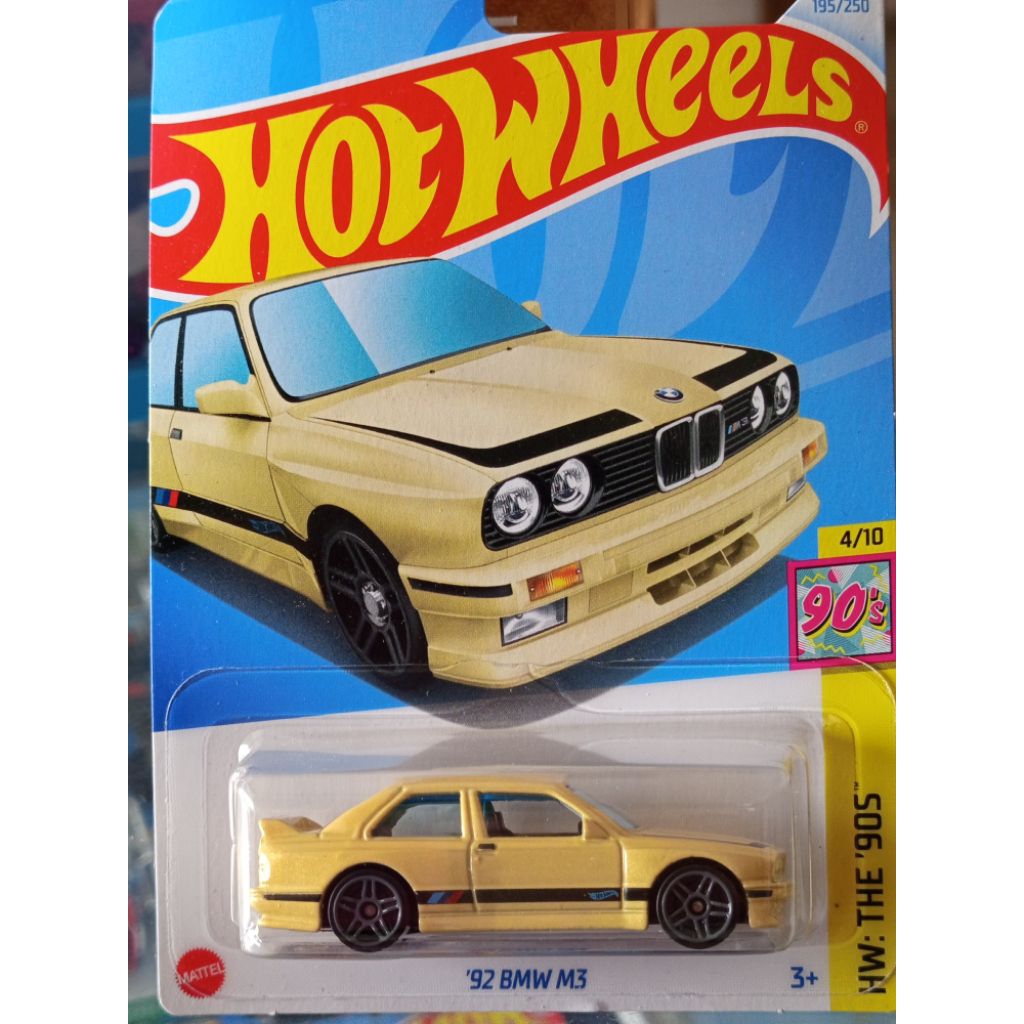Hotwheels 92 BMW M3 Yellow