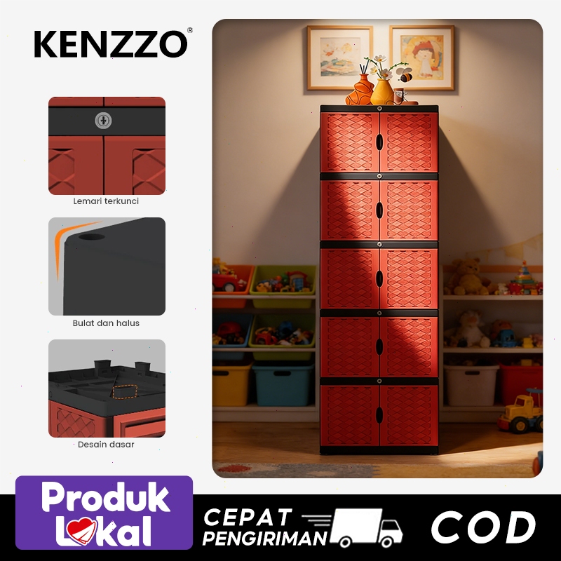 KENZOO Loker Plastik Lemari pakaian plastik Lemari pakaian Lemari plastik susun Lemari susun Lemari 