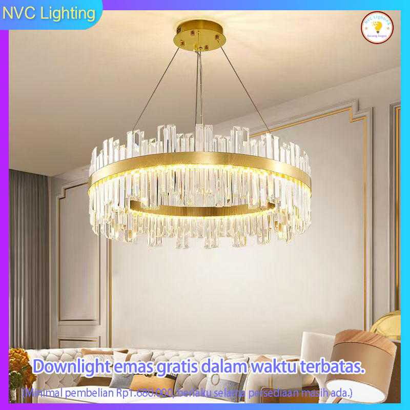 Lampu Terowongan Triwarna Nordic untuk Ruang Tamu Lampu Pendant Plafon Lampu Gantung Penerangan Maka