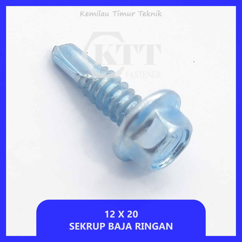 Sekrup Roofing Baja Ringan SDS 12x20mm (2cm) Baut Atap Spandek Galvalum - Harga Murah, Kualitas Ting
