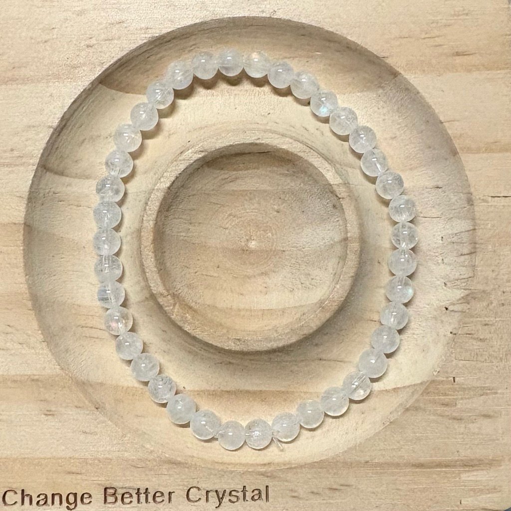 Gelang Batu Alam Natural Madagascar Rainbow Moonstone HQ