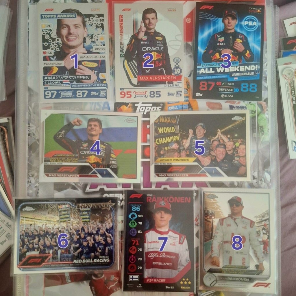 F1 Topps Turbo Attax Max Verstappen Kimi Raikkonen Topps Chrome
