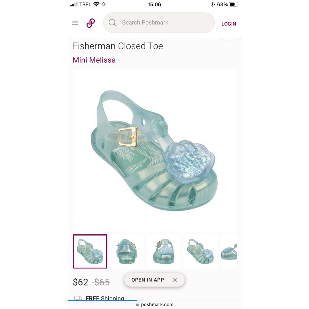 Mini melissa / preloved mini melissa / sepatu mini melissa / mothercare / elc