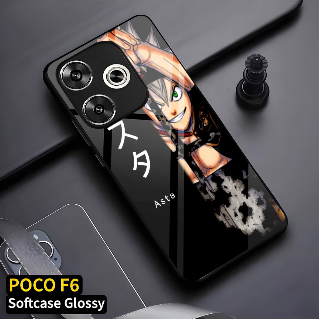 Casing Kilau Kaca Glass Glossy Untuk Tipe Hp POCO F6 POCO F1 POCO F3 POCO F4 POCO F5 POCO F7 Terbaru