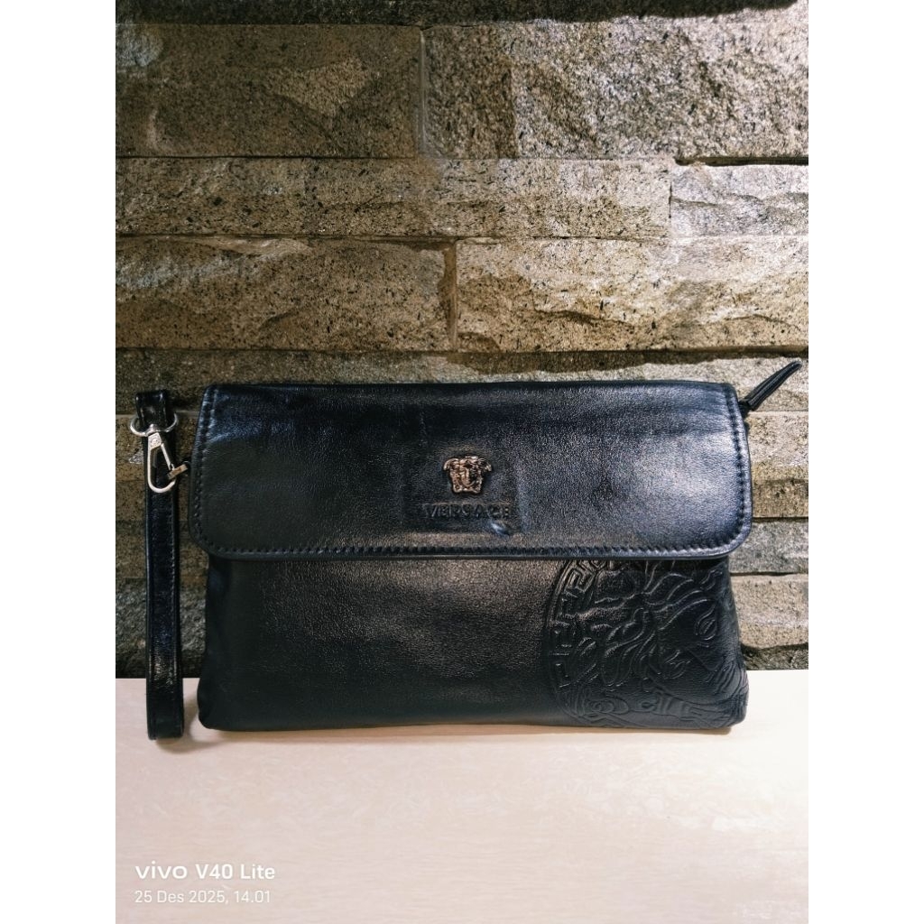 (second) handbag versace leather branded legit