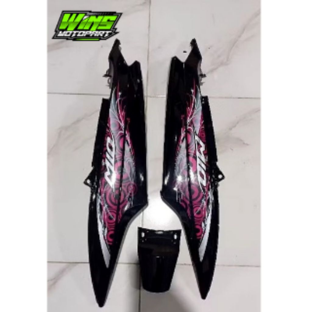 COVER BODY BELAKANG MIO SMILE BODY SAMPING MIO BODY SAMPING MIO SMILE KANAN KIRI WARNA HITAM