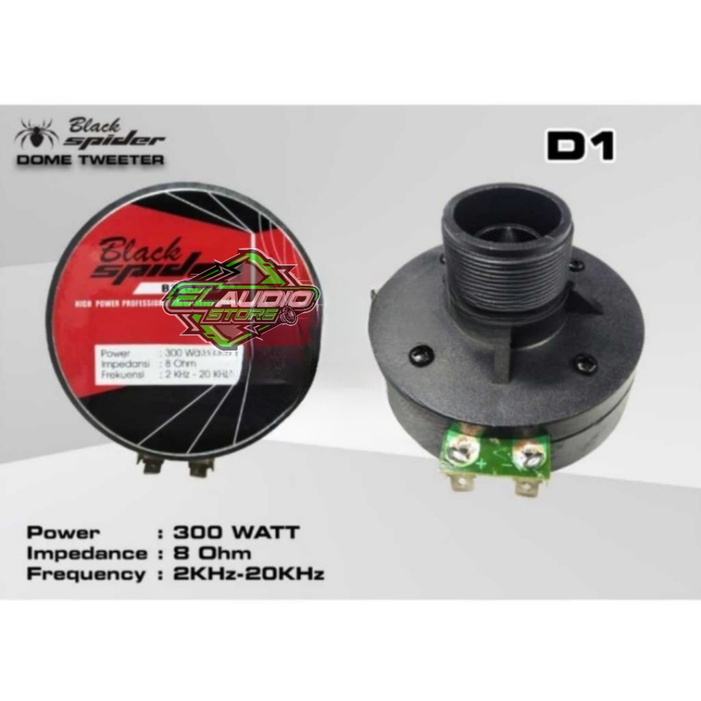 Tweeter Dome Black Spider D1 ORIGINAL / Twiter Blackspider Terbaik