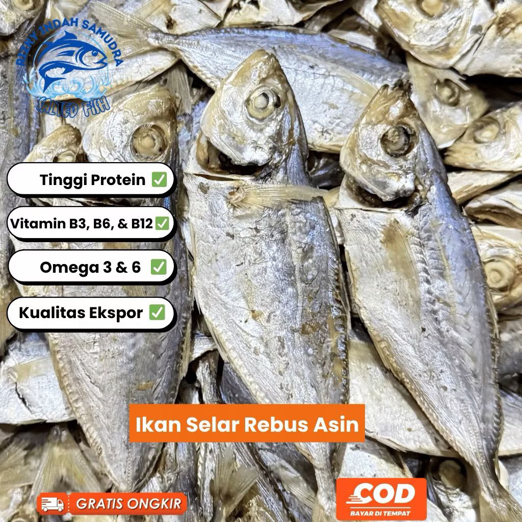 ikan asin selar rebus khas lampung bersih kering murah 250 grm