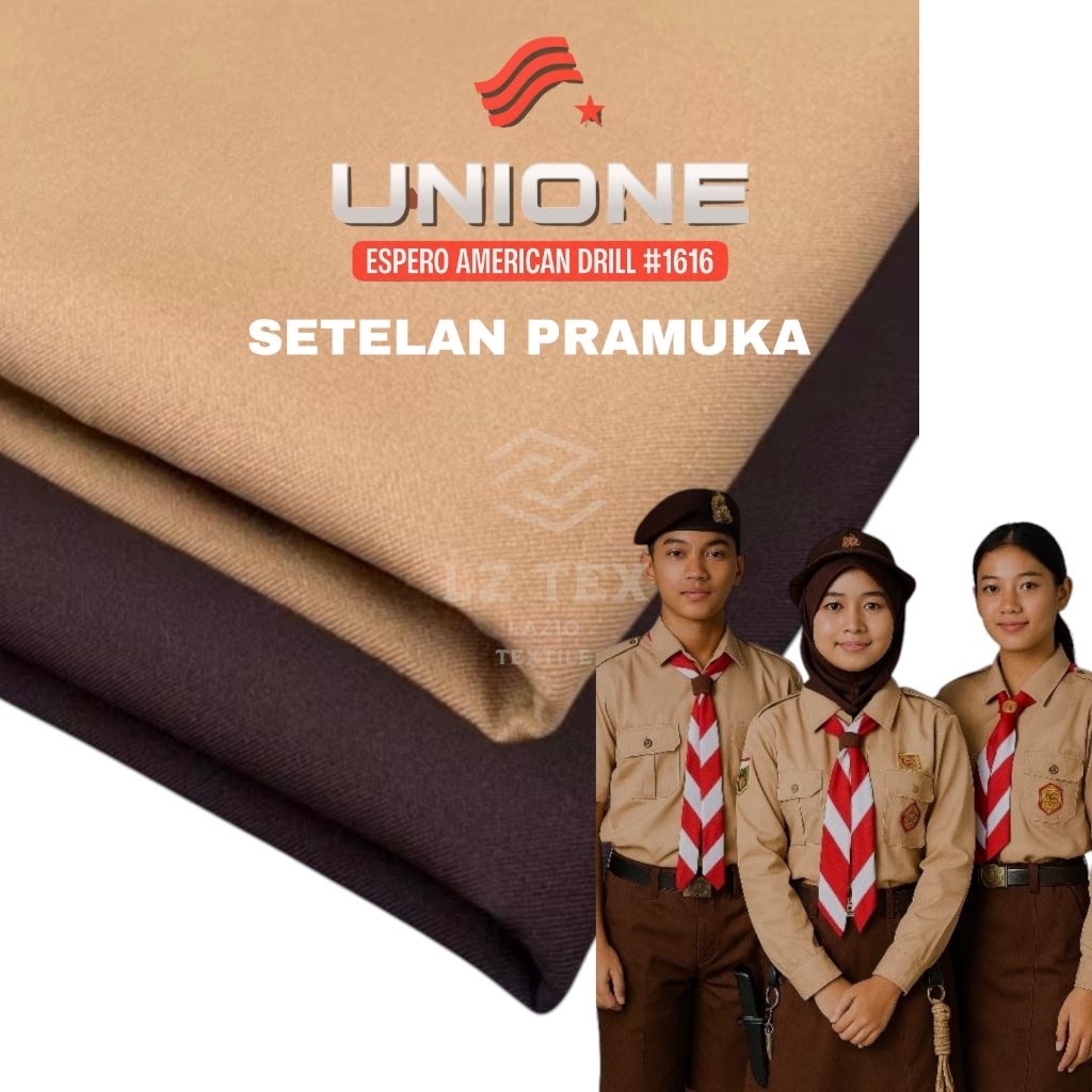 Kain Meteran Americandrill Kain Seragam Sekolah Almamater PDH PDL.