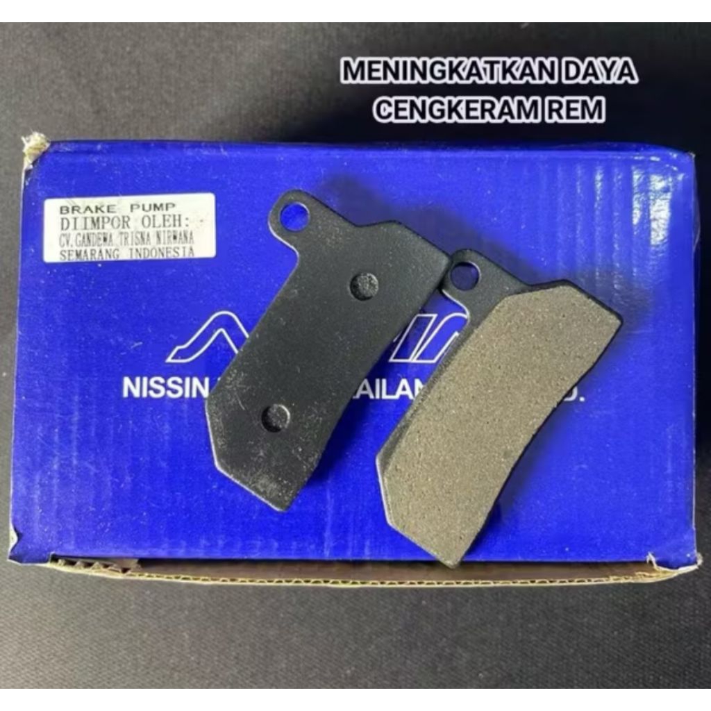 Kampas Rem depan kaliper monoblok 4p kampas rem nissin monoblok 1set kanan kiri