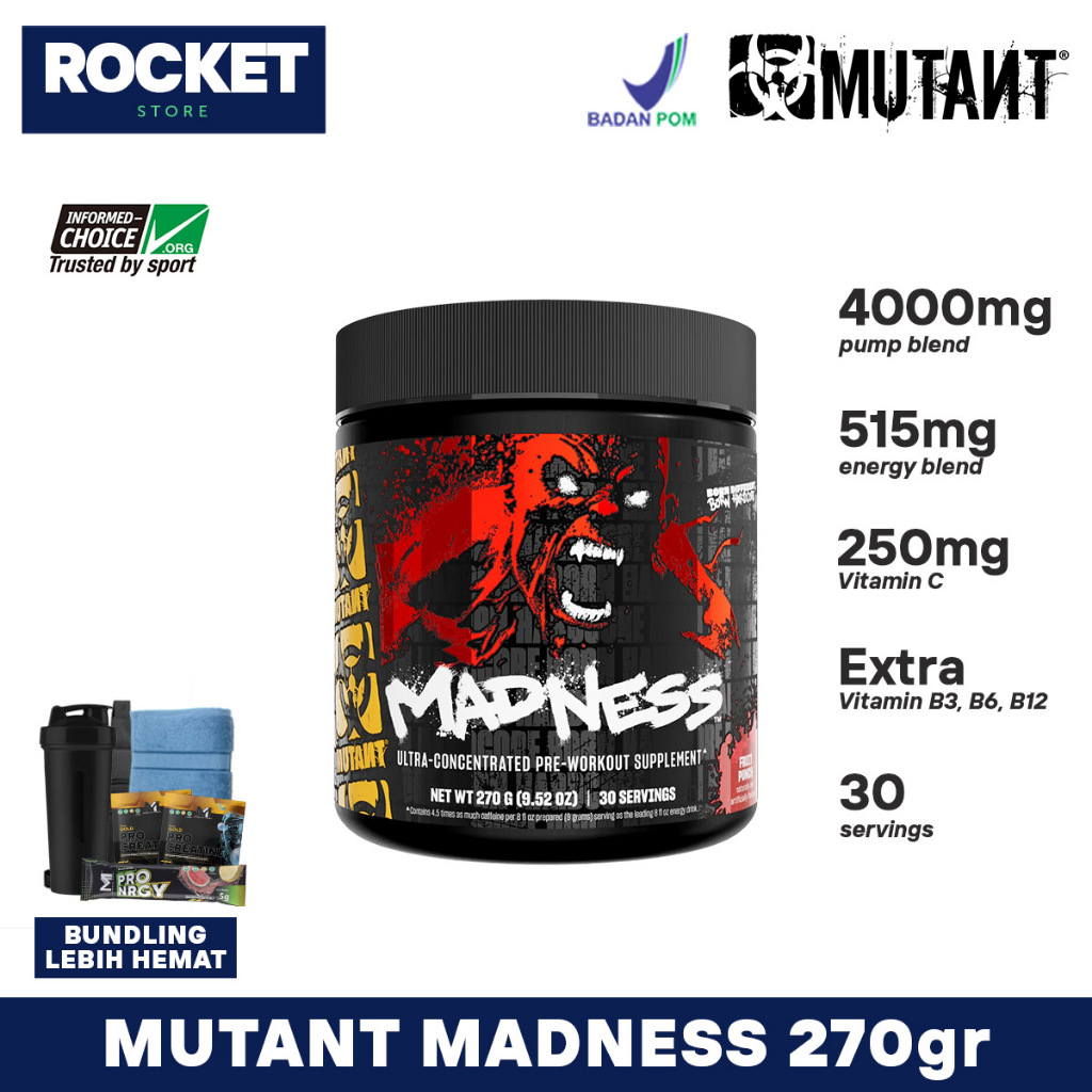 MUTANT Madness 270 gram Suplemen Fitness Pre-workout - PWO