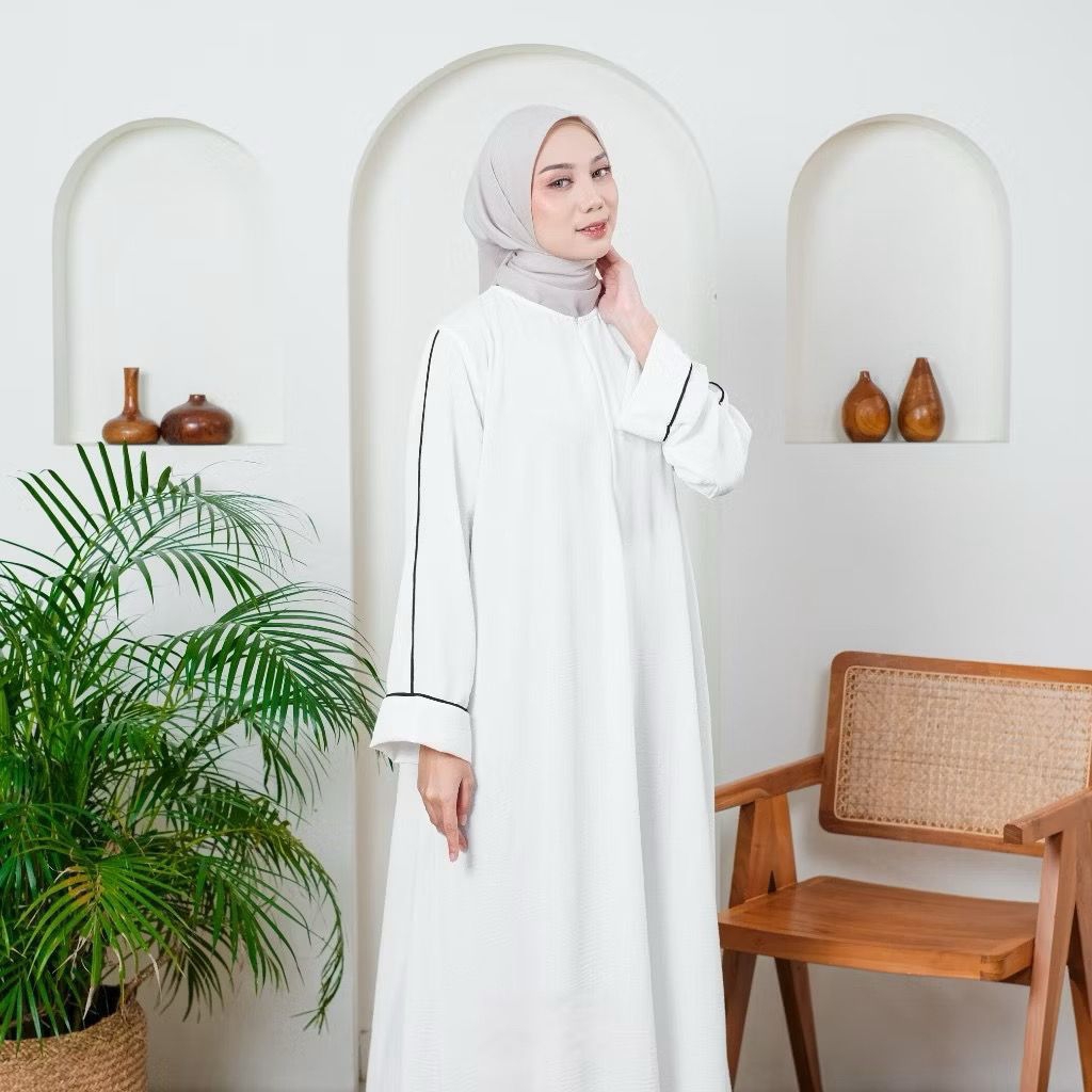 Gamis Wanita Abaya Cantik Polos - Nyaman, Adem, dan Elegan