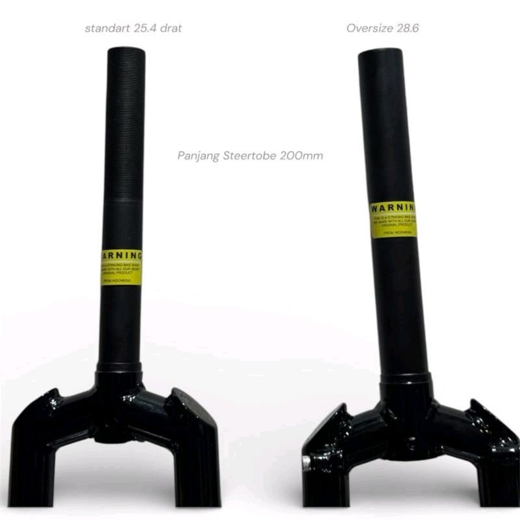 Fork Rigid Sepeda 26 Inch Oversize Dan Standart Commuter Bike Mtb Gravel - Model 4Pc - Black Co