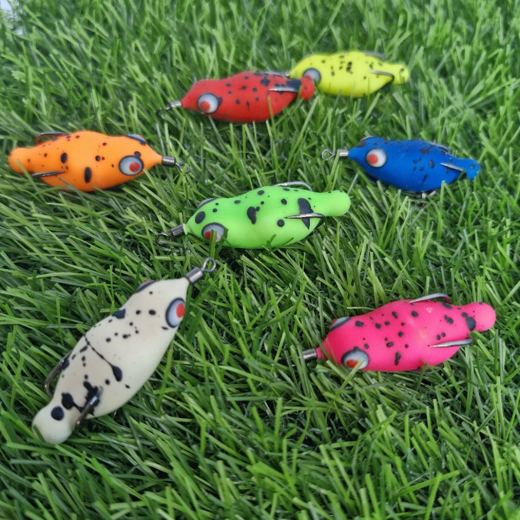 soft frog umpan casting Gabus Toman geol 4cm berat 3,5gram