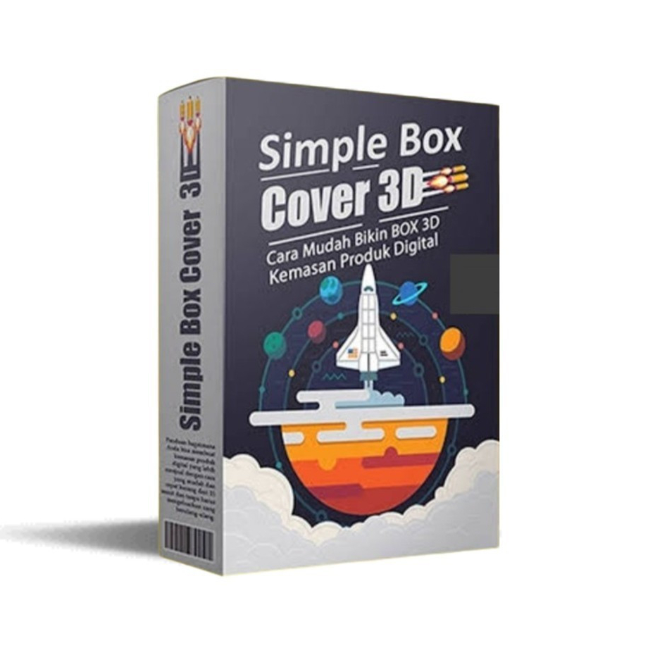 3D Cover Box Mockup - Desain Cover Digital