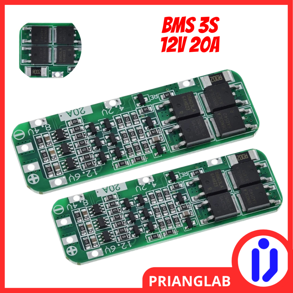 BMS 3S 12V 20A BMS Charger Li-ion Lithium Battery Protection Board Modul BMS 3s 12V 20A