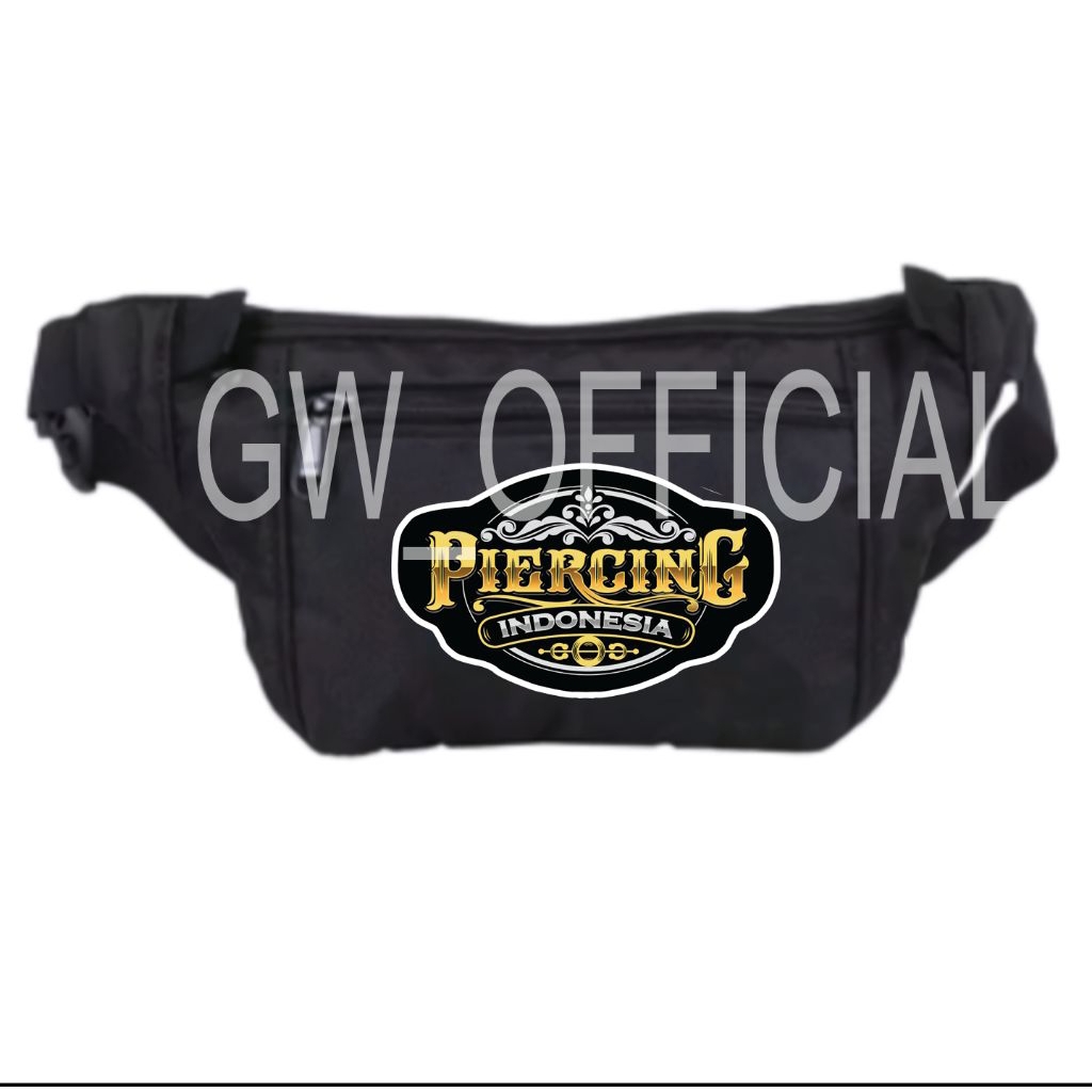 Tas Slempang Waistbag PIERCING INDONESIA / Tas distro / punk merch