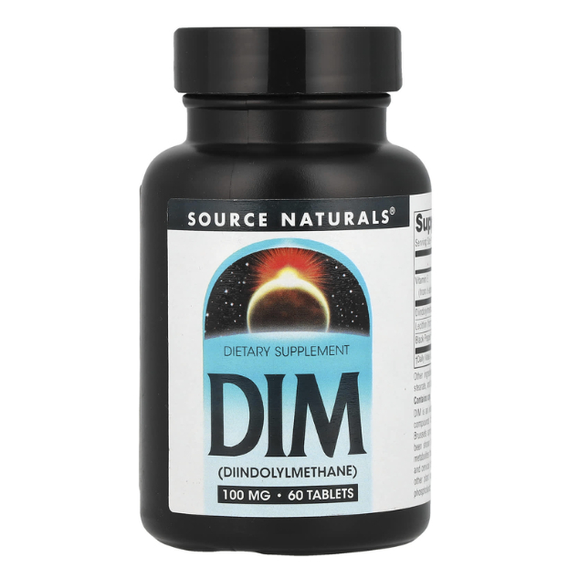 DIM Diindolylmethane 200mg with BioPerine, Vitamin E 60 Tablet ORIGINAL Source Naturals