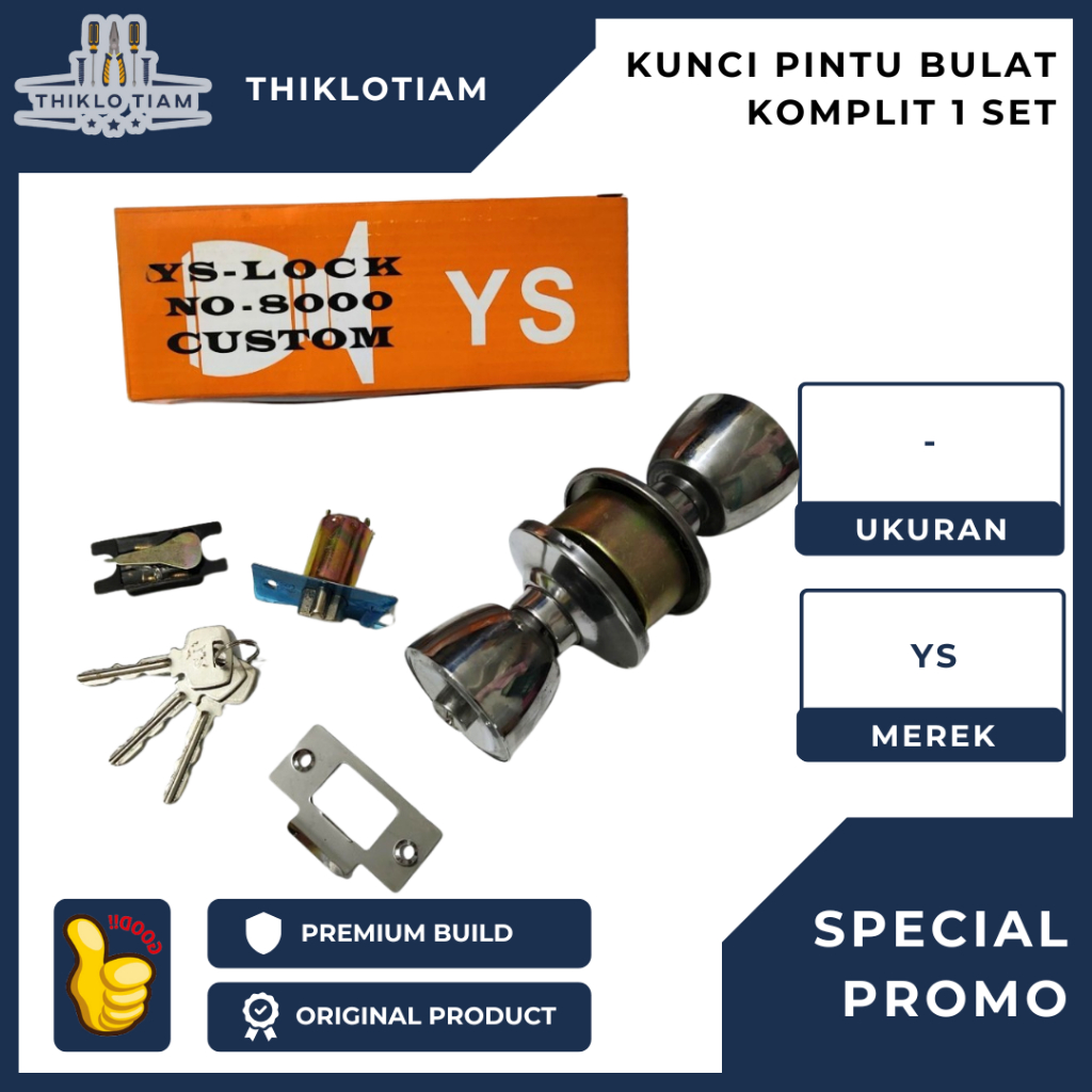 [TLH]KUNCI PINTU BULAT KAMAR TIDUR / MANDI YS LOCK / KUNCI BULAT YS DOOR LOCK KAMAR MANDI / KAMAR TI