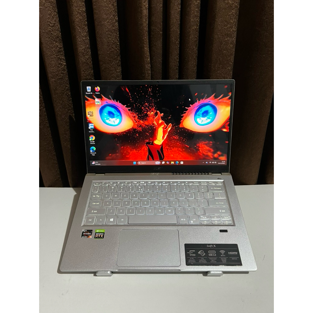 Laptop Ultrabook Acer Swift X SFX14-41G Amd Ryzen 5 5600U 16gb/512GB Nvidia RTX 3050 Mulus Murah